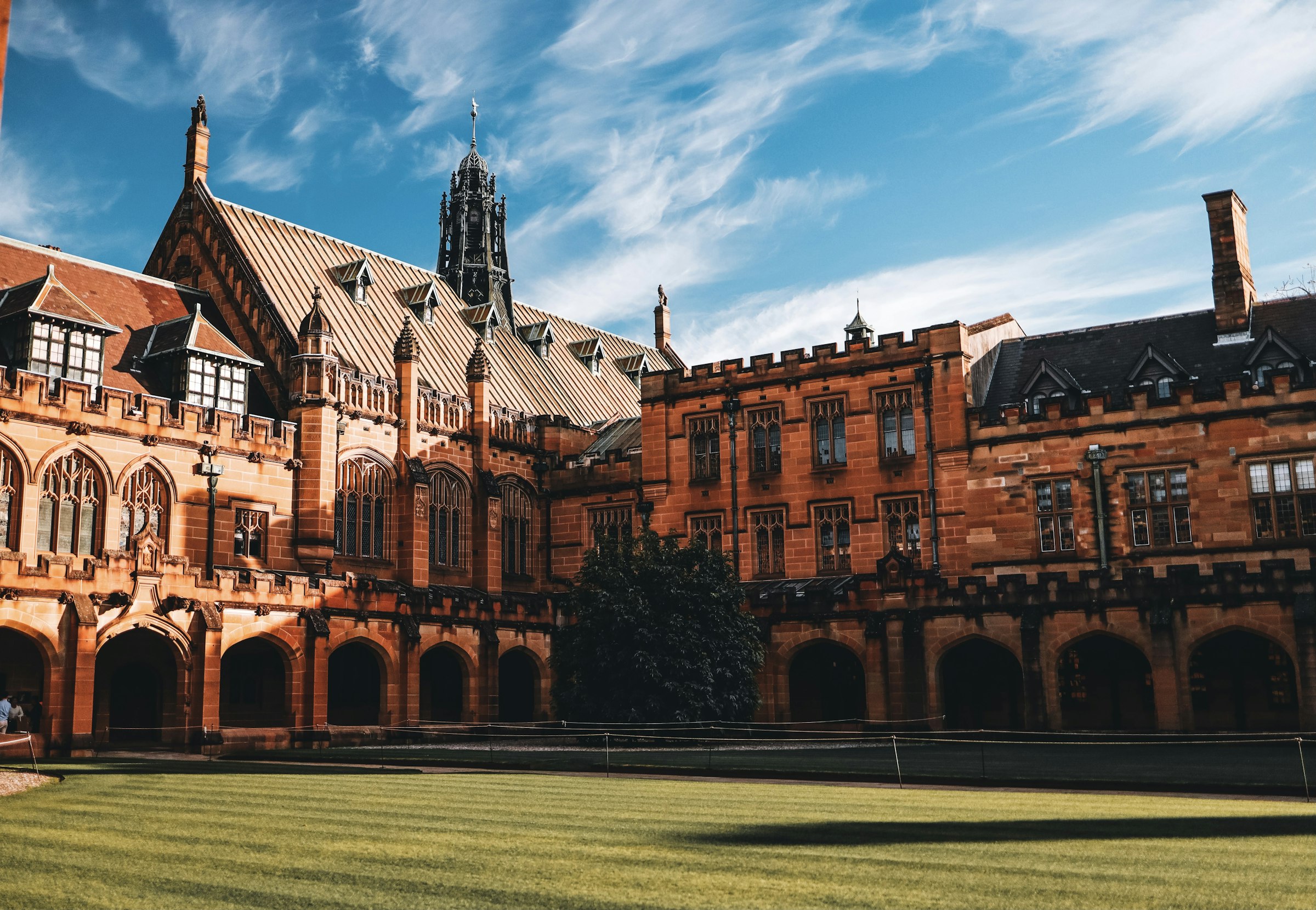 Sandstone university quadrangle in Sydney, Australia